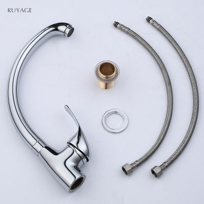 RUYAGE Kitchen Faucets 360 Degree Tap For Kitchen Swivel Solid Zinc Alloy Kitchen Mixer Cold and Hot Single Hole Water