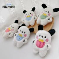 HOUMENG หูฟังแฟชั่นน่ารักๆ,เคสจี้ห้อยอุปกรณ์เสริมรถคู่รักที่ใส่กุญแจการ์ตูนพวงกุญแจตุ๊กตาผ้าขนนุ่มสไตล์เกาหลีพวงกุญแจกระเป๋าเป้สะพายหลังตกแต่ง