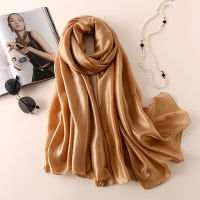 2023 Silk Scarves Women Luxury nd Hijab Scarf Solid Foulard Femme Shawls Wraps Silk Bandana Head Scarf Hijab Beach Poncho2023