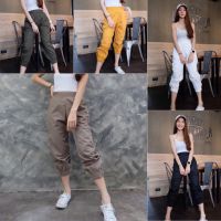 LA:  BA012 TARA pants กางเกงขา 5 ส่วน ขาจั๊ม ทรงสปอร์ต สไตล์ญี่ปุ่น เนื้อผ้าคอตตอนผสม ผ้าดี ใส่สบาย ไม่ร้อน