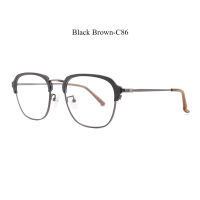 HDCRAFTER Vintage Wood Brown Oval Oversized Eyeglass Frame Prescription Glasses Spectacles Men Women Myopia Rx Glasses frame