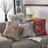 48x48cm Chenille Fabric Jacquard Embroidered Cushion Covers 48*48cm Floral Pillowcase Home Sofa Decorative Luxury Throw Pillows