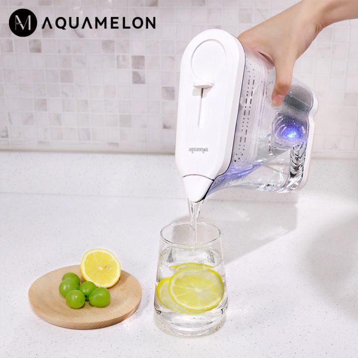 jing-ying-aquamelon-เหยือกน้ำ1-2l-สำหรับดื่มกำจัดแบคทีเรียคลอรีนตกค้างกรอง5ชั้นให้แสงสว่าง