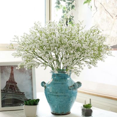 【cw】 1pcs Artificial Baby 39;s BreathGypsophila Fake Silicone plant for WeddingHotelDecoration 9 Colors 【hot】