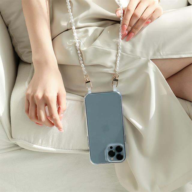 16-digits-เครื่องประดับ-crossbody-heart-pearl-เคสอะคริลิคใสสำหรับ-iphone-14-11-12-13-pro-max-mini-xs-x-xr-6-8-7-plus-se-ฝาครอบคริสตัล