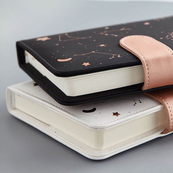 agenda-2023-planner-notebook-undated-starry-sky-a6-small-diary-fullyear-planner-undated-daily-amp-monthly-plan-soft-leather-cover