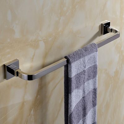 SUS 304 Stainless Steel SingleTowel Bar Square Towel Rack In The Bathroom Wall Mounted Towel Holder Free Shipping