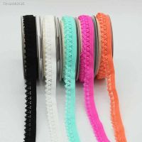 ∈♚☄ 5 Yard 13mm Edge Crown Lace Trim Elastic Spandex Band Underwear Garment Hair Tie Headband Dress DIY Sewing Accessories