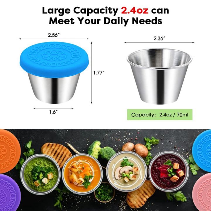 2-4oz-small-condiment-containers-salad-dressing-container-stainless-steel-sauce-container-with-silicone-lids