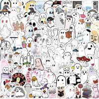 【LZ】♤✼  Engraçado e bonito Little Ghost Graffiti adesivos arte dos desenhos animados decoração bagagem guitarra copo de água laptop capacete miúdos presente 100pcs