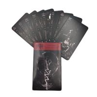 【Study the folder well】  Goetia Black Tarot Deck Crafts Divination Fate Prophecy Fortune Telling Card Friend Casual Party Entertainment Board Game