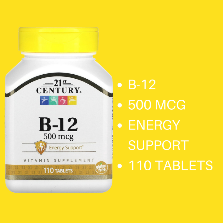 21st Century B-12 500 Mcg / 1,000 Mcg / 2,500 Mcg Prolonged Release 110 ...