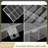 ? boloni กล่องเก็บอุปกรณ์ตกแต่งเล็บพลอยเทียมภาชนะเปล่าพลาสติกใส