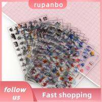 RUPANBO039392692 20แผ่นสติกเกอร์หลากสีสติกเกอร์เปลือกหอยสัตว์เลี้ยงสติกเกอร์สติกเกอร์ปลาโปร่งใส DIY