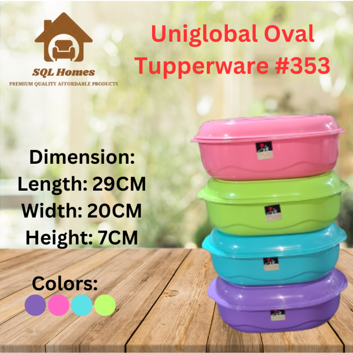 Uniglobal Oval Food Keeper Multi Color Space Saver Tupperware 353 Lazada PH