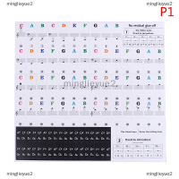 minglieyue2 54 61 88คีย์เปียโนอิเล็กทรอนิกส์แป้นพิมพ์เสียงชื่อสติกเกอร์คีย์