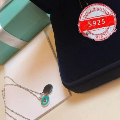 S925 pure silver pendant necklace presents and candy cartoon 1:1 collarbone chain necklace original female authentic jewelry