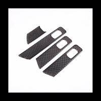 yonggax For Mercedes-Benz C-Class W206 C200 C260 2022 Carbon Fiber Car Window Lift Switch Panel Trim Sticker Accessories