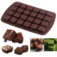 [HOT JILZKXLGWOQQ 121] 24 Cavity Square Mini Brownie Pan ซิลิโคนแม่พิมพ์ Ice Cube ถาด Jelly Candy ช็อกโกแลต Truffles เบเกอรี่แม่พิมพ์เค้กตกแต่งเครื่องมือ