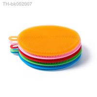 ♨ Silicone Dish Washing Brush Bowl Pot Pan Wash Cleaning Brushes Cleaner Tool Sponges Scouring Pads Kitchen Accessories