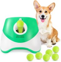 ATUBAN Automatic Dog Ball Launcher,Puppy Ball Thrower Machine for Dogs with 10-30 ft 3 Modes Launch Distance,Interactive Dog Toy