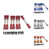 Metal Front and Rear Link Set Steering Rod Servo Rod for ZD Racing DBX-10 DBX10 1/10 RC Car Upgrades Parts Accessories ,Red