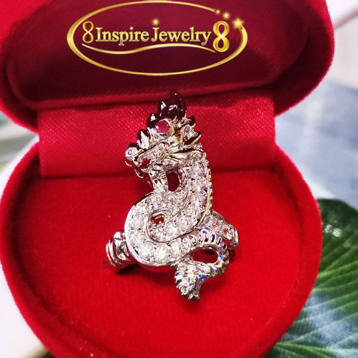 inspire-jewelry-แหวนพญานาคฝังเพชร-cz-ตาทับทิม-สวยงามมาก-สีเงิน-ราคาไมรวมกล่องนะคะ