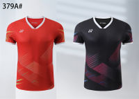 2023ใหม่ Yonex เสื้อแห้งเร็วระบายอากาศฝึกเสื้อกีฬาเสื้อยืดรูปแบดมินตัน379สำหรับการแข่งขัน