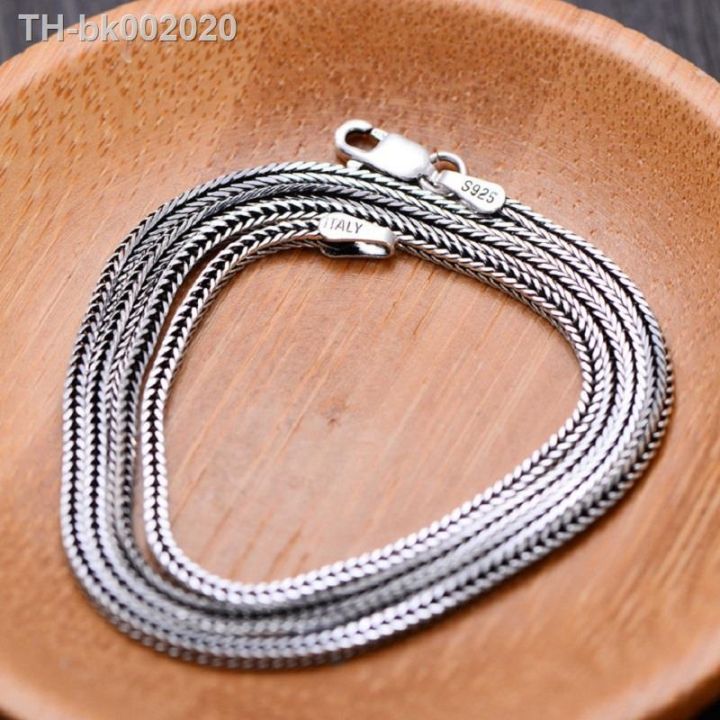 1-6mm-thickpure-s925-sterling-silver-bright-classical-chopin-link-weave-fox-tail-pendant-chain-necklace-men-woman-fine-jewelry