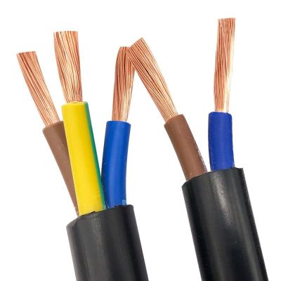 2 Meters Black Cover RVV Copper Core Standard Cable Electrical Wires 2 Core 3 Core 1mm 1.5mm 2.5mm 4mm 6mm Meter Wire