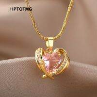 【YP】 Pink Necklace for Necklaces femme Wedding Chain Jewelry collar