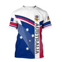 ออสเตรเลียธงพิมพ์เสื้อยืดผู้ชายเสื้อผ้าผู้หญิงเสื้อแฟชั่น 3 มิติสบาย ๆ บวกขนาดแขนสั้นฤดูร้อนรอบคอเสื้อยืด XS-5XL