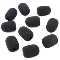 400Pcs Microphone Headset Grill Windshield Sponge Foam Black Mic Cover 30mmx8mm