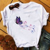 Cartoon Butterfly Elegant T Shirt Aesthetic Clothes Graphic Tshirts Tee Gildan Spot 100% Cotton