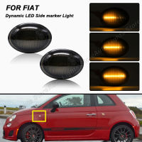 สำหรับ Fiat Abarth 500 595 695 2007- 500C 2009- 500L 2 Stuks Dynamische Led ไฟกระพริบ Lampen สีเหลืองอำพันลำดับไฟกระพริบ