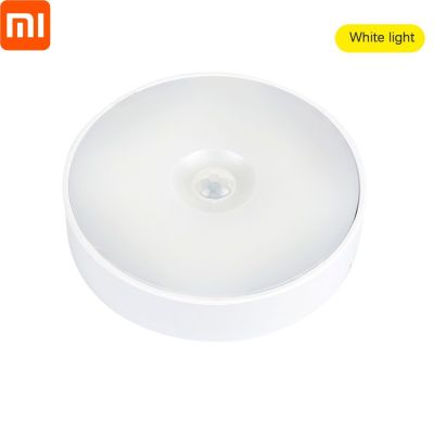 ▩ XIAOMI Motion Sensor Light Led USB NightLights Round Chargeable Lamp Bedroom Kitchen Stair Hallway Wardrobe Cupboard Lighting