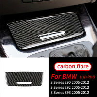 สำหรับ BMW E90 E92 E93 3 Series 2005-2012คาร์บอนไฟเบอร์1PC สติกเกอร์ภายในรถกล่องเก็บแผงฝาครอบ Decals