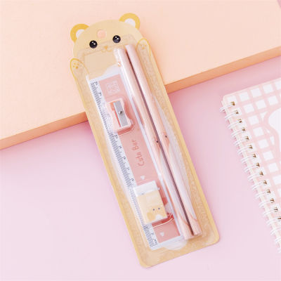 Kids Gift Office Supplies Drawing Student Sketch Pencil Set Cartoon Bear Stationery Set Learning