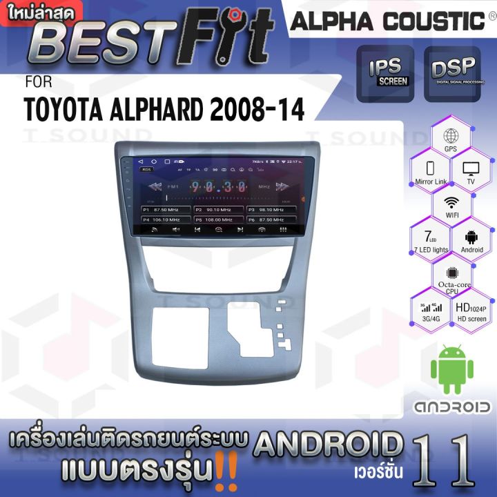 alpha-coustic-จอแอนดรอย-ตรงรุ่น-toyota-alphard-2008-14-ระบบแอนดรอยด์v-12-ไม่เล่นแผ่น-เครื่องเสียงติดรถยนต์