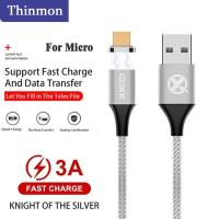 Thinmon 3A Fast สายชาร์จ Fast CHARGING สายข้อมูลมีอินดิเคเตอร์ LED สำหรับ Micro