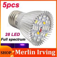 Merlin Irving Shop 5pcs Plant Grow Lights Full spectrum 28 18 LED Bulb Growing Light Lamp for plants flower  vegetable greenhouse Hydroponics a2