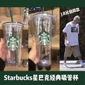 Starbucks Ice Tumbler Thermos Capacity Straw Starbucks Cold Cup Reusable  473ml