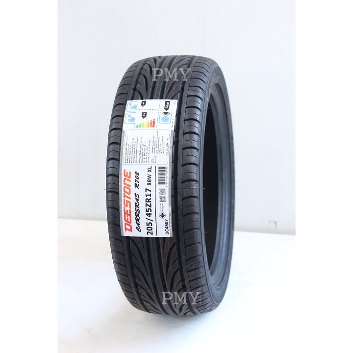 205-45r17-88w-xl-ยี่ห้อ-deestone-ดีสโตน-รุ่น-carreras-r702-ล็อตผลิตปี21-ราคาต่อ1-เส้น-ยางใหม่แท้-100-รองรับความเร็วสูงสุด-270-กม-ชม