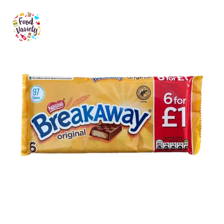 Nestle Breakaway Milk Chocolate Biscuits Bar 6 Pack 114.6g เบรคอเวย์ ...