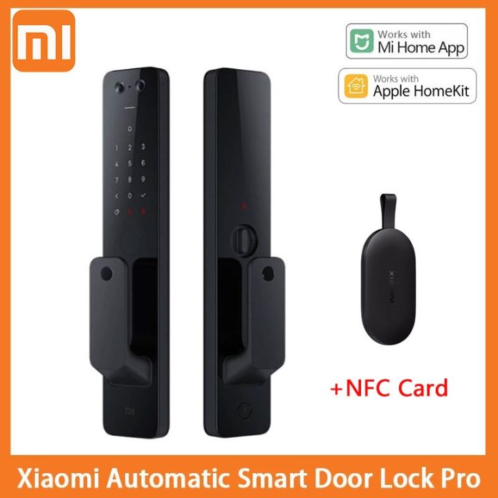 xiaomi-ประตูล็อคอัจฉริยะโปรพร้อมกล้องสแกนลายนิ้วมือระบบ-nfc-บลูทูธปลดล็อคใช้งานได้กับชุดอุปกรณ์และแอป-mi-home