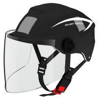 【CW】 1Pcs Motorcycle Helmet Electric Half With Clear/Sunscreen Lenses Multiple Security Protection