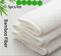 【cw】15PCS Natural Bamboo Fiber Thickened Cleaning Cloth Kitchen Scouring Pad White Dish Towel Easy To Clean Bathroom Rags Dishcloth