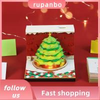 3D RUPANBO039392692ต้นคริสต์มาสสมุดโน้ตต้นคริสต์มาสแบบสามมิติกระดาษโน้ตสมุดโน้ตกระดาษแกะสลักแผ่นบันทึกความจำสำนักงาน