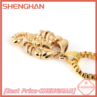 ฮิปฮอปแฟชั่น SHENGHAN สำหรับผู้ชายสร้อยคอถักแบบโซ่ยาวลายแมงป่องของขวัญเครื่องประดับพังค์ร็อค