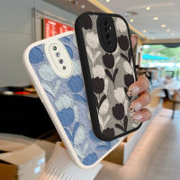 เคส Tulip Lambskin สำหรับ OPPO Reno2 Reno2 Z Reno 4 5 6 7 Pro ค้นหา X3เคสโทรศัพท์เบาบางป้องกันเลนส์ครอบคลุมทั้งหมดหนัง PU + ซิลิโคนนิ่มกันแดดป้องกันปลอก